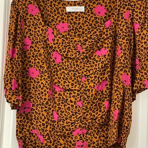 Colorful animal print top